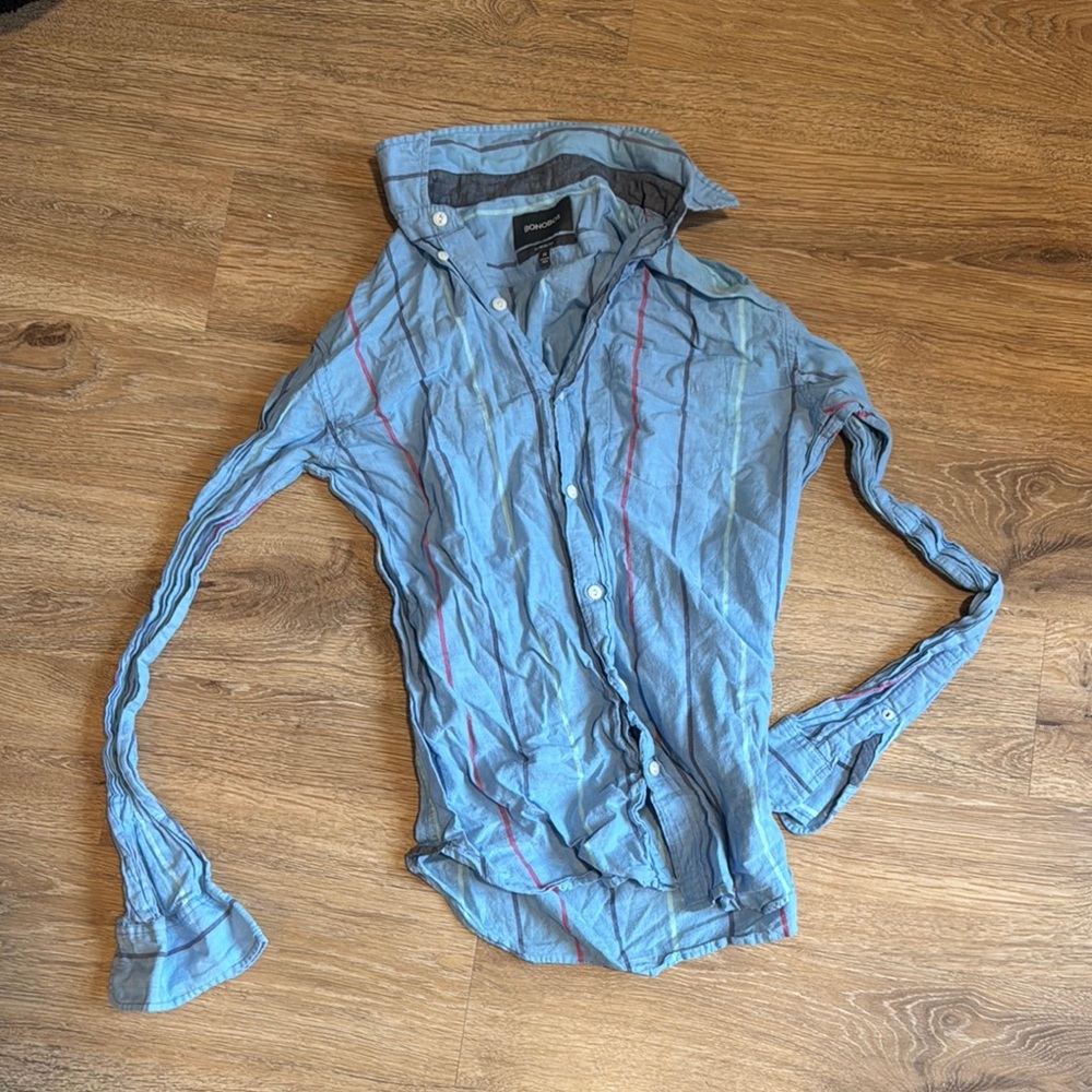 Men's Blue Striped Shirt